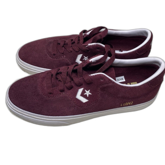 CONVERSE Louie Lopez Pro Sneakers Low Suede Skate Mens 5 Womens 6.5 Bordeaux - Picture 3 of 8